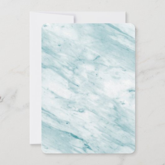 Endlich Gold Script Aquamarin Green Arch Gerahmtes Save The Date (Rückseite)