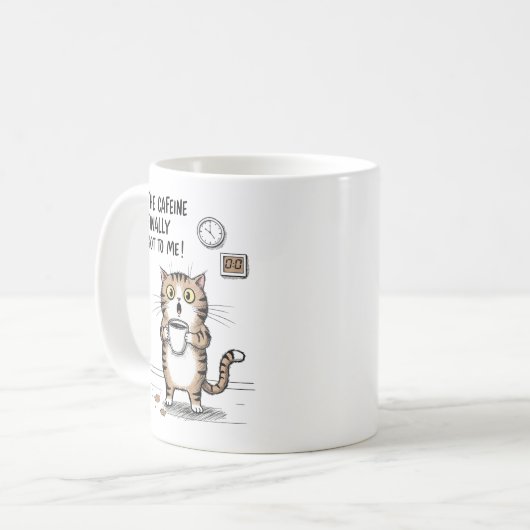 Endlich got mir der Koffein Kaffeetasse (Vorderseite Links)