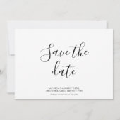 Endlich Heart Script Foto Overlay Hochzeit Save The Date (Rückseite)