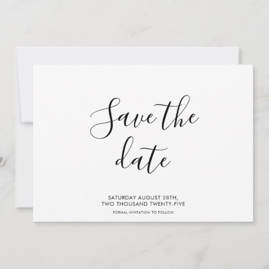 Endlich Heart Script Foto Overlay Hochzeit Save The Date (Rückseite)