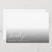 Endlich Heart Script Foto Overlay Hochzeit Save The Date (Vorne/Hinten)