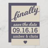 Endlich heiraten! Save The Date (Vorne/Hinten)