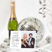 Endlich Hitched Wedding speichern Sie das Datum Einladung