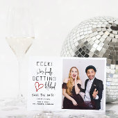 Endlich Hitched Wedding speichern Sie das Datum Einladung