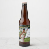 Endlich Hochzeit Funny Black Couple Bierflaschenetikett (Vorderseite)