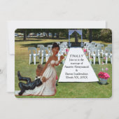 Endlich Hochzeit Funny Black Couple Einladung (Vorderseite)