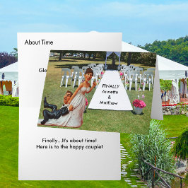 Endlich Hochzeitscouple Brown Hair Funny Couple Karte