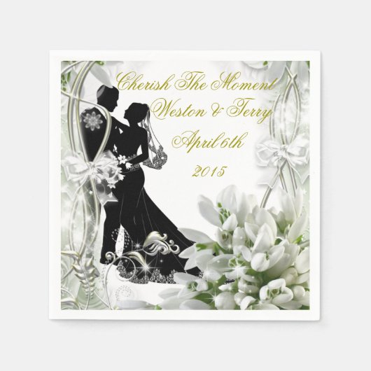 Endlich Hochzeitstag Serviette (Vorderseite)