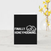 Endlich Honeymooning T-Shirt Niedlich Honeymoon En Karte (Gelbe Blume)