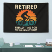 Endlich im Ruhestand, Zeit für die wichtigen Dinge Banner (Messe)