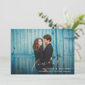 Endlich Imitate Kalligraphie-Skript Save the Date (Stehend Vorderseite)