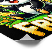 Endlich ist Freitag - Glückliches Panda-Bambus-Fes Poster (Ecke)