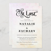 Endlich ist unser Tag voller Eleganz. Einladung (Vorne/Hinten)