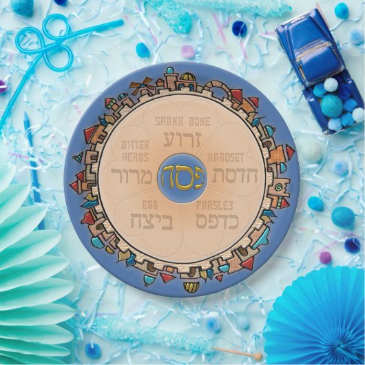 Endlich Jerusalem (Seder) Pappteller (Party)