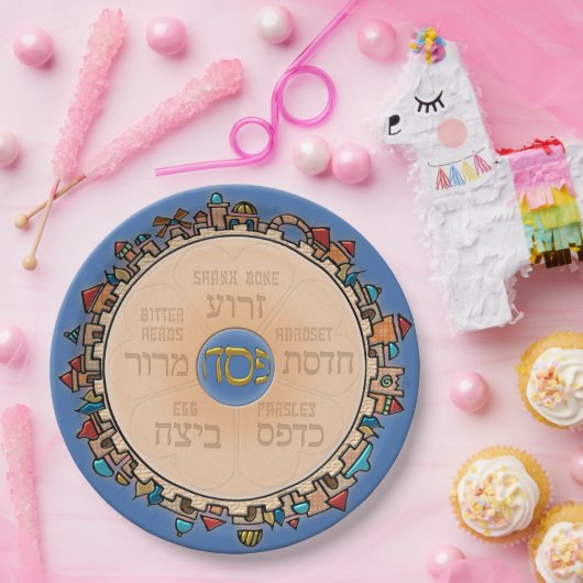 Endlich Jerusalem (Seder) Pappteller (Party)