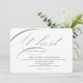 Endlich Kalligrafie Moderne Minimalistische Szene Einladung (Stehend Vorderseite)