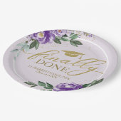 Endlich Lila Florentiner-Abitur Pappteller (Schrägansicht)