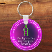 Endlich meine Fruchtsaftreinigung starten Schlüsselanhänger (Rückseite)