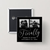 Endlich Minimalistische Hochzeit 2 Foto Save the D Button (Vorne & Hinten)