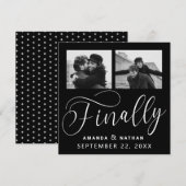 Endlich Minimalistische Hochzeit 2 Foto Save the D Date (Vorne/Hinten)
