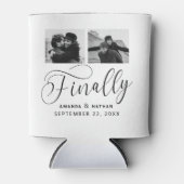 Endlich Minimalistische Hochzeit 2 Foto Save the D Dosenkühler (Vorderseite)