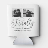 Endlich Minimalistische Hochzeit 2 Foto Save the D Dosenkühler (Rückseite)