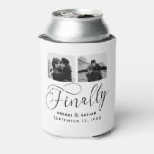 Endlich Minimalistische Hochzeit 2 Foto Save the D Dosenkühler (Kanne Rückseite)