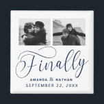 Endlich Minimalistische Hochzeit 2 Foto Save the D Magnet<br><div class="desc">Es lohnt sich zu warten und jetzt sind Sie endlich bereit,  Ihre Daten zu speichern! Diese minimalistische Hochzeit speichern die Dattelmagnete sind perfekt einfach,  aber super modern. Sie können das Design einfach personalisieren,  indem Sie Ihre eigenen Fotos,  Namen und Hochzeitsdatum hinzufügen. Matching-Elemente finden Sie in der Auflistung.</div>