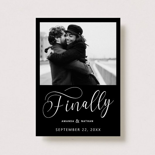 Endlich Minimalistische Hochzeit Foto Save the Dat Date