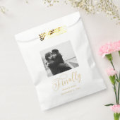 Endlich Minimalistische Hochzeit Foto Save the Dat Geschenktütchen (Versiegelt)