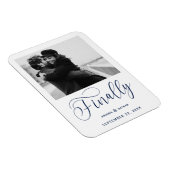 Endlich Minimalistische Hochzeit Foto Save the Dat Magnet (Rechte Seite)