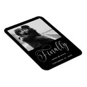 Endlich Minimalistische Hochzeit Foto Save the Dat Magnet (Rechte Seite)