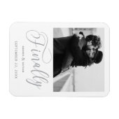 Endlich Minimalistische Hochzeit Foto Save the Dat Magnet (Horizontal)