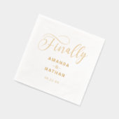 Endlich Minimalistische Script-Hochzeit Servietten Mit Folie (Links)