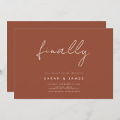 Endlich Minimalistischer Rust Save the Date (Vorne/Hinten)