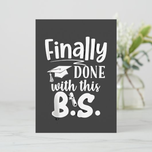 Endlich mit diesem BS Funny Abschluss 2025 getan Ankündigung (Stehend Vorderseite)