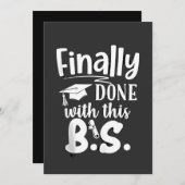 Endlich mit diesem BS Funny Abschluss 2025 getan Dankeskarte (Vorne/Hinten)