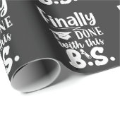 Endlich mit diesem BS Funny Abschluss 2025 getan Geschenkpapier (Rolleneckpunkt)