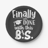 Endlich mit diesem BS Funny Abschluss 2025 getan Pappteller (Vorderseite)