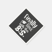 Endlich mit diesem BS Funny Abschluss 2025 getan Serviette (Ecke)