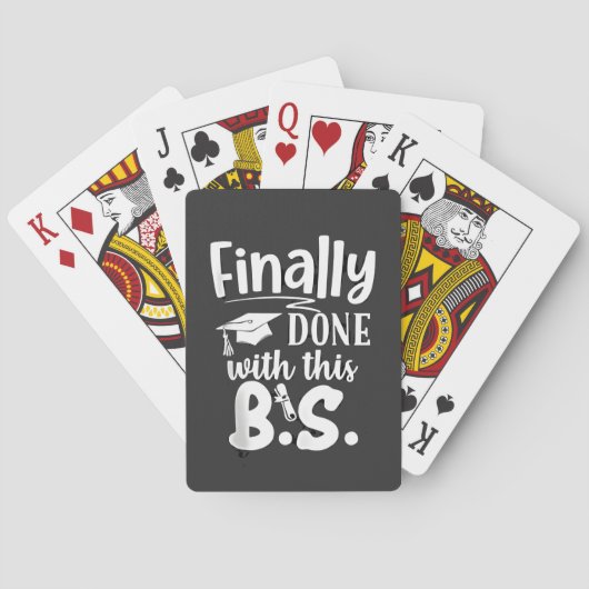 Endlich mit diesem BS Funny Abschluss 2025 getan Spielkarten (Rückseite)