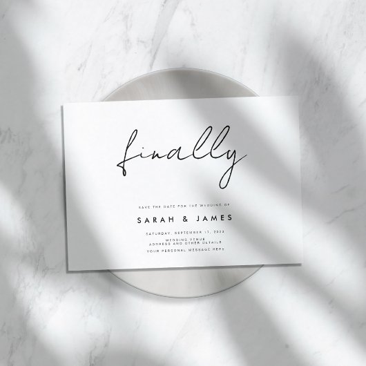 Endlich modern Minimalistisch Save the Date