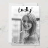 Endlich Moderner Abschluss für Skript-Foto Magneteinladung (Vorderseite)