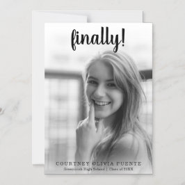 Endlich Moderner Abschluss für Skript-Foto Magneteinladung