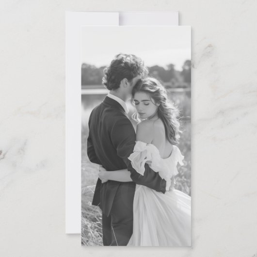 Endlich Monogramm Foto Lesezeichen Save-the-Date Save The Date (Rückseite)