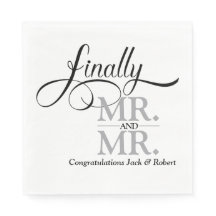 Endlich Mr. und Mr. Wedding Reception Cocktail