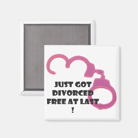 Endlich ohne Scheidung mit offener neonrosa Handsc Magnet (Vorderseite/Rückseite)