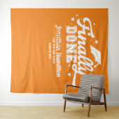 Endlich Orange Graduation Party Background Wandteppich (Beispiel (Horizontal))