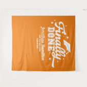 Endlich Orange Graduation Party Background Wandteppich (Vorderseite (Horizontal))