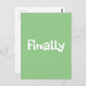 endlich postkarte (Vorne/Hinten)
